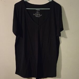 Torrid Black V-Neck Tee
